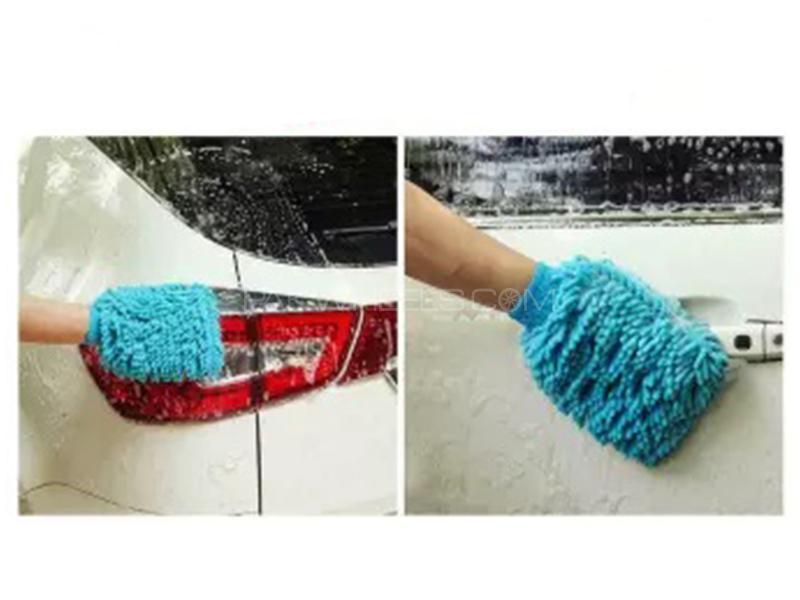 Microfiber Car Cleaning Glove - Blue | Anti-Scratch Microfiber Car Cleaning Glove - Blue | Anti-Scratch Image-2