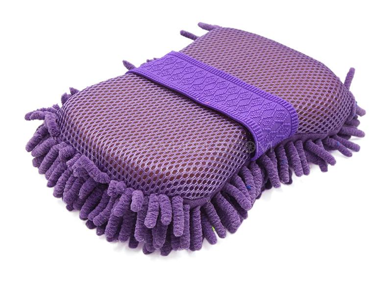 Microfiber Car Cleaning Sponge - Purple  Image-1