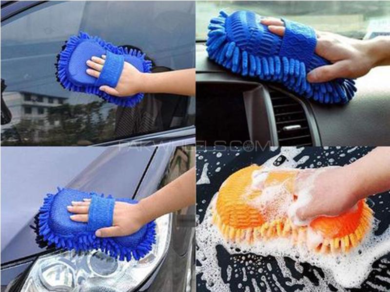 Microfiber Car Cleaning Sponge - Red  Microfiber Car Cleaning Sponge - Red  Image-2