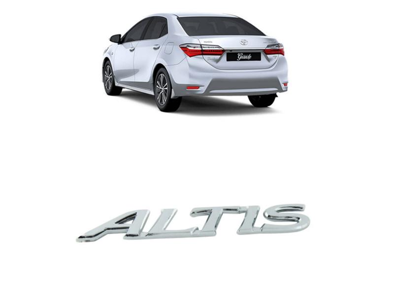 Toyota Altis Trunk Emblem Badge Chrome for sale in Lahore Image-1
