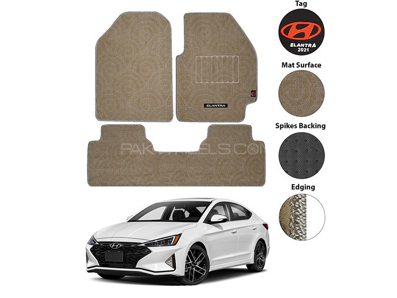 Hyundai Elantra Carpet Premium Series Beige Car Floor Mats Image-1