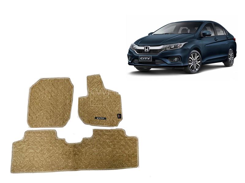 Honda City 2021 Carpet Premium Series Beige Car Floor Mats Image-1