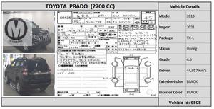 Used Toyota Prado TX L Package 2.7 2016