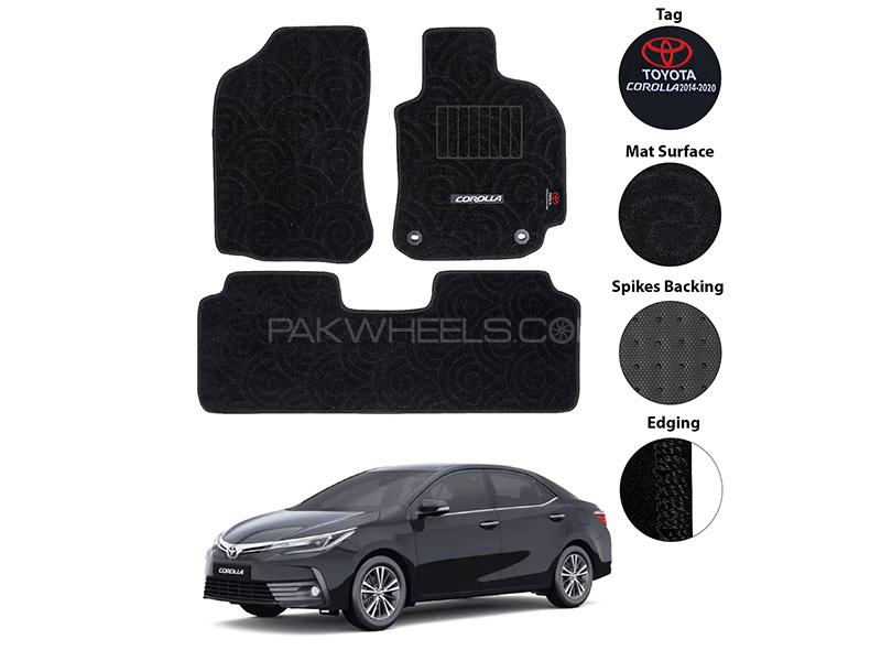 Toyota Corolla 2014-2020 Carpet Premium Series Black Car Floor Mats D1 Image-1