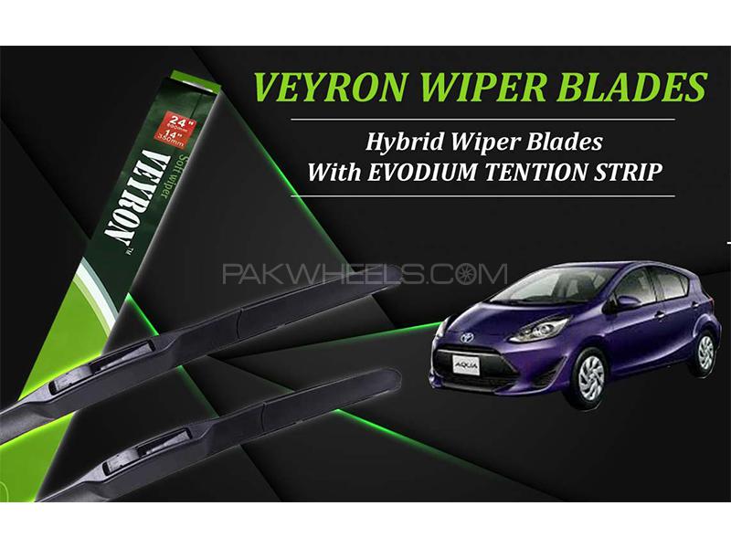 Toyota Aqua 2012-2023 VEYRON Hybrid Wiper Blades | Non Scratchable | Graphite Coated Image-1