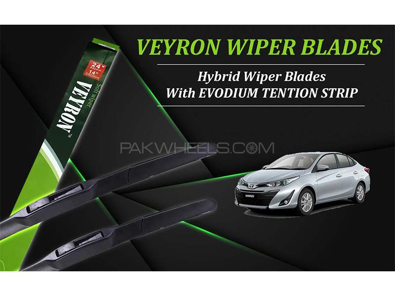 Toyota Yaris 2020-2022 VEYRON Hybrid Wiper Blades | Non Scratchable | Graphite Coated in Karachi