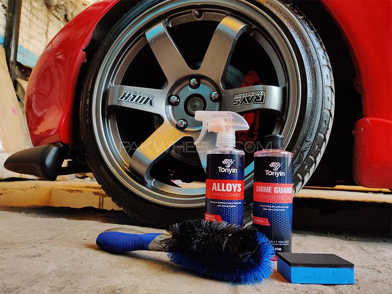 Tonyin Tyre Wheel Cleaner Bundle With Rim Brush Dirt Grease Remover Tire Gel Rim Restorer