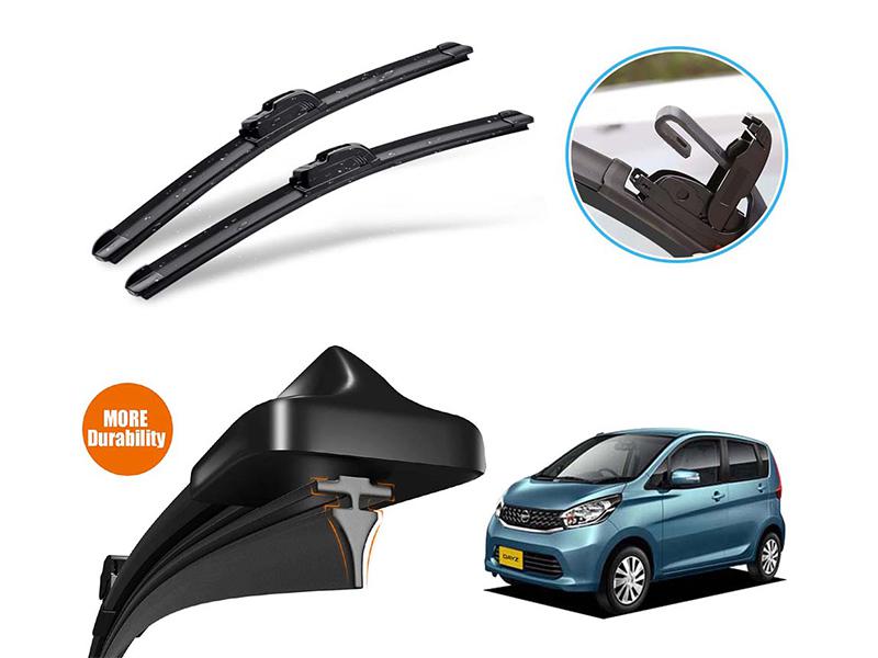Nissan Dayz 2013-2019 Silicone Wiper Blades | Soft Rubber Vipers | Graphite Coated Rubber  Image-1