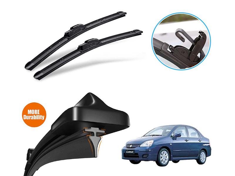Suzuki Liana 2006-2014 Silicone Wiper Blades | Soft Rubber Vipers | Graphite Coated Rubber  Image-1