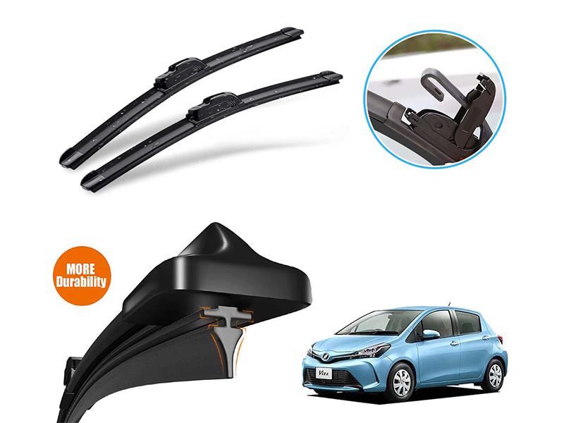 Toyota Vitz 1988-2010 Silicone Wiper Blades | Soft Rubber Vipers | Graphite Coated Rubber  for sale in کراچی Image-1