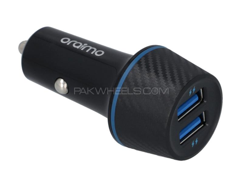 Oraimo Highway Car Charger - Black - OCC-21D  Image-1