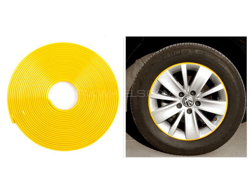 Universal Car Rim Molding - Yellow Image-1