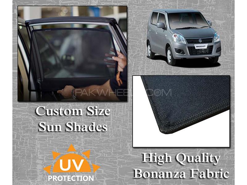 Suzuki Wagon R 2014-2022 Sun Shades | Bonanza Fabric | Thick Rods | Original Size Image-1