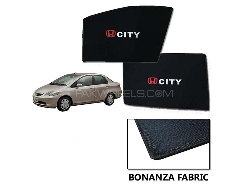 Honda City 2003-2008 Sun Shades With Logo | Bonanza Fabric | Heat Proof  Image-1