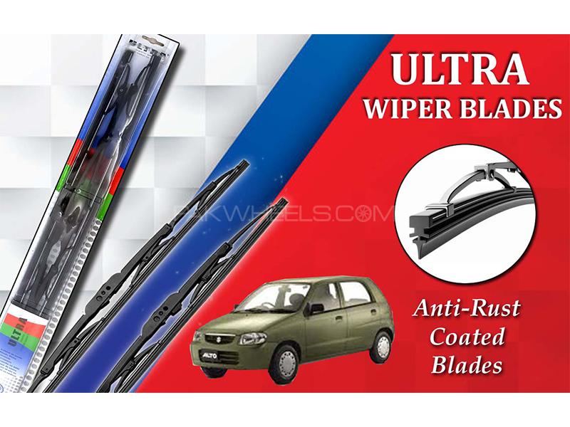 Suzuki Alto VXR 2000-2012 Ultra Wiper Blades | Anti-Rust Coated | Metal Type  Image-1