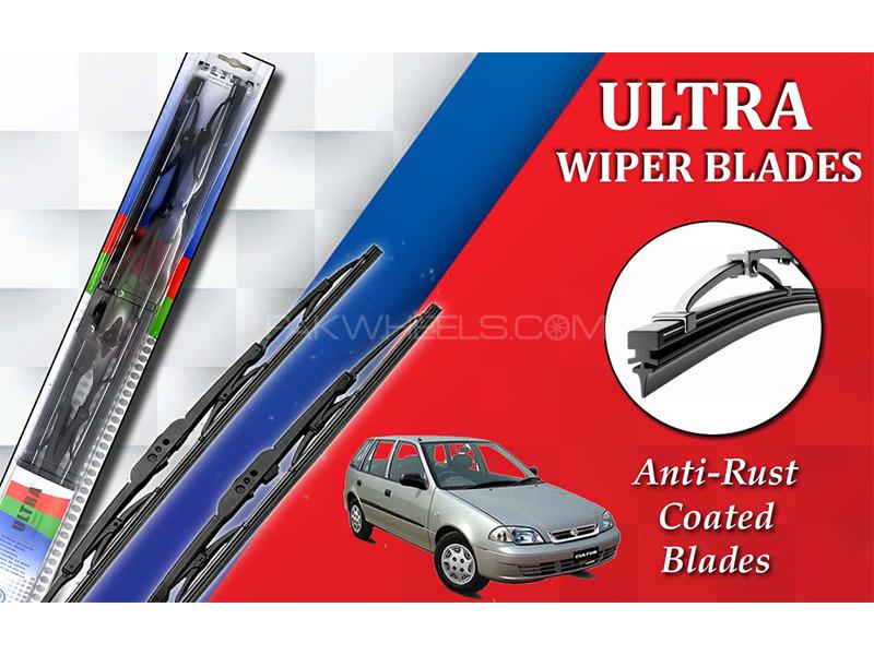 Suzuki Cultus 2007-2017 Ultra Wiper Blades | Anti-Rust Coated | Metal Type  Image-1