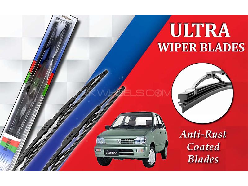 Suzuki Mehran 1988-2019 Ultra Wiper Blades | Anti-Rust Coated | Metal Type  Image-1