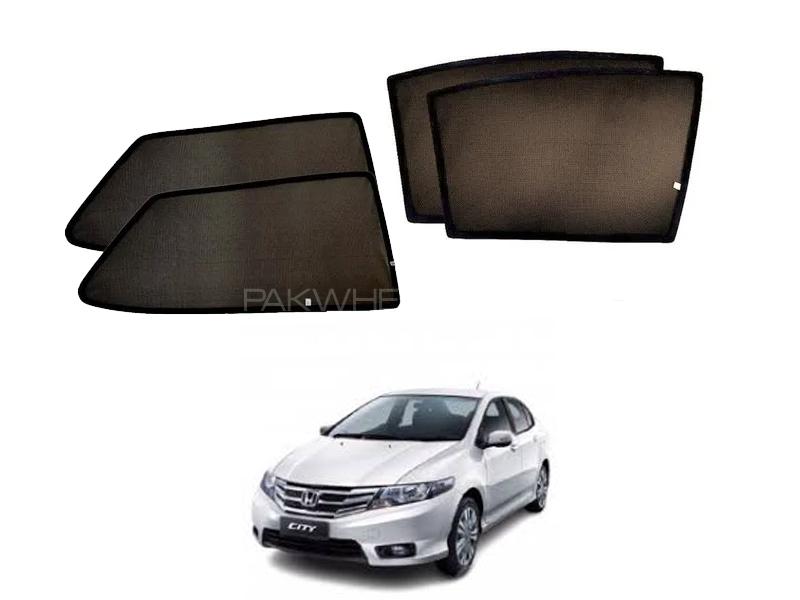 Honda City 2009-2020 Fix Side Shade Black UV Protection Heat Protection  Image-1