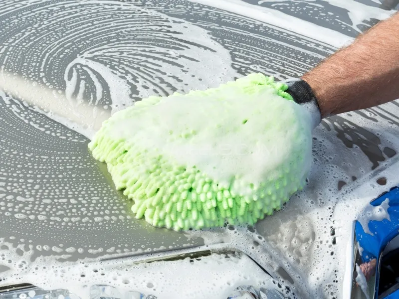 Car Noodle Washing Mitt Glove Car Shampoo Towel Microfiber Wash Mitt 1pc Image-1