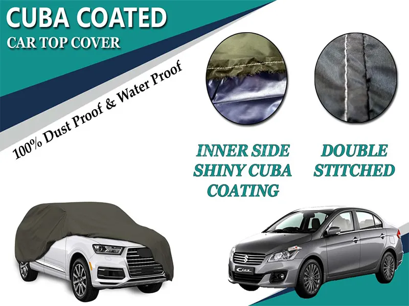 Suzuki Ciaz 2017-2022 Top Cover | Inner Gloss Cuba Coated Top | Water Proof | Double Stitched  Image-1