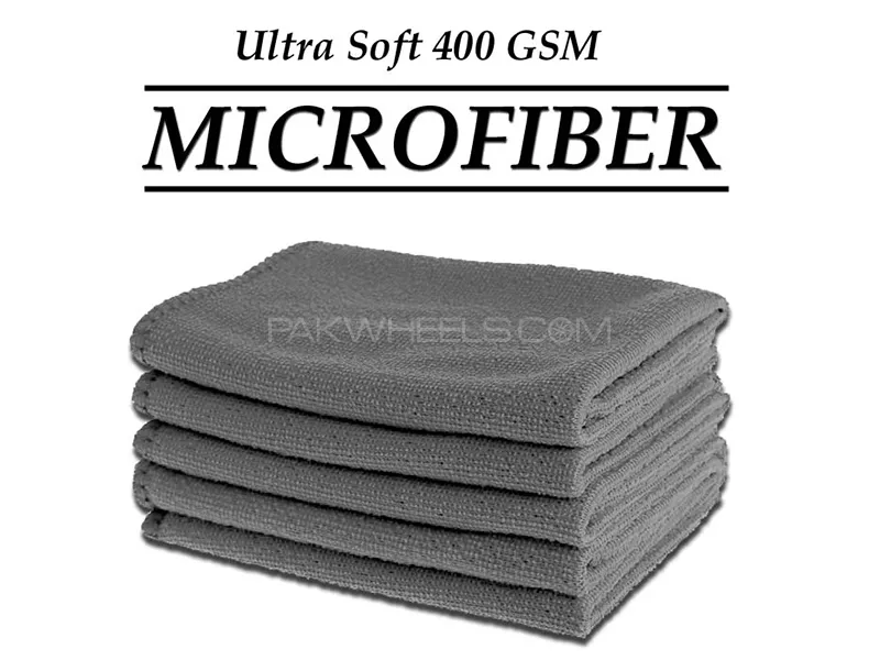 Ultra Soft MicroFiber Towel 400 GSM | 30x60cm | Grey - Pack Of 5 Image-1
