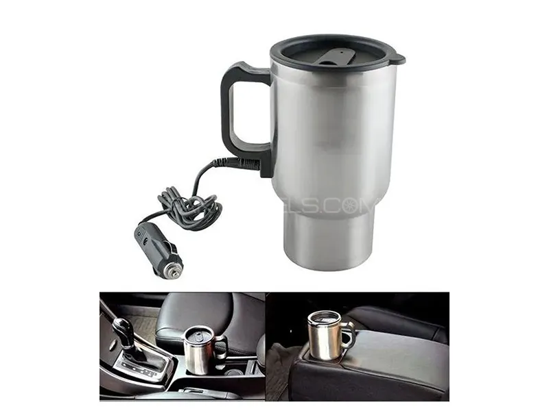 Car Charging Electric Stainless Steel Heating Mug - 12V Image-1