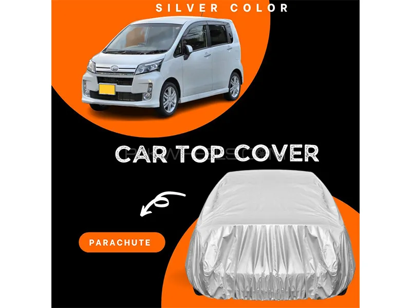 Daihatsu Move 2014-2022 Parachute Silver Car Top Cover Image-1