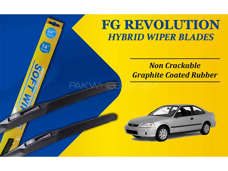 Honda Civic 1995-2001 FG Wiper Blades | Hybrid Type | Graphite Coated Rubber Image-1