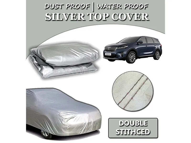 Kia Sorento 2021-2023 Parachute Silver Car Top Cover | Heat Proof | Double Stitched