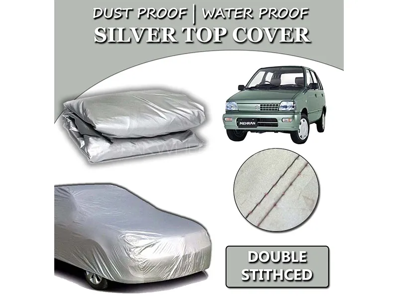 Suzuki Mehran 1988-2019 Parachute Silver Car Top Cover | Heat Proof | Double Stitched