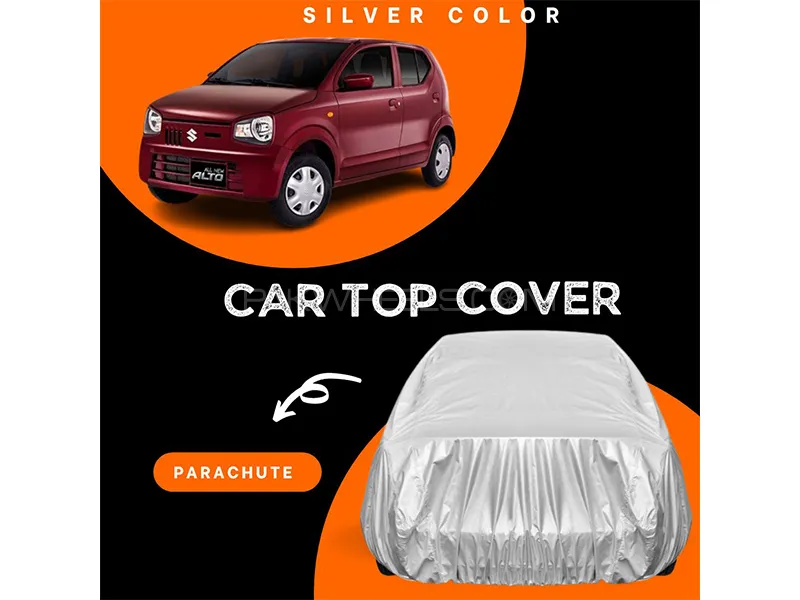 Suzuki Alto 2019-2023 Parachute Silver Car Top Cover Image-1