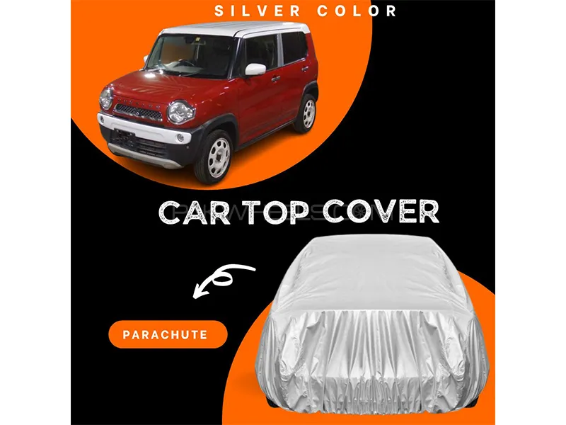 Suzuki Hustler 2014-2020 Parachute Silver Car Top Cover Image-1