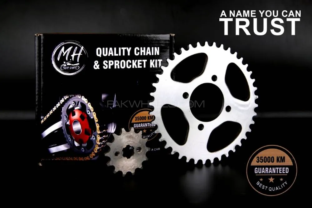 MotorCycle Chain & Sprocket Kit Image-1