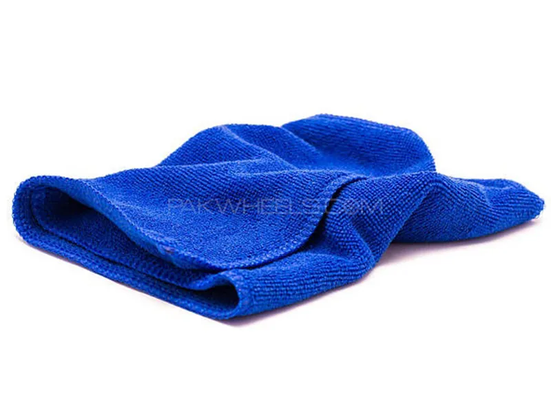 Microfiber Cloth Blue 40cm 30cm - 400 GSM - Pack Of 5 Image-1