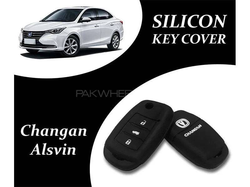 Changan Alsvin 2021-2023 Key Cover | Silicone | Black | Pack Of 2 Image-1