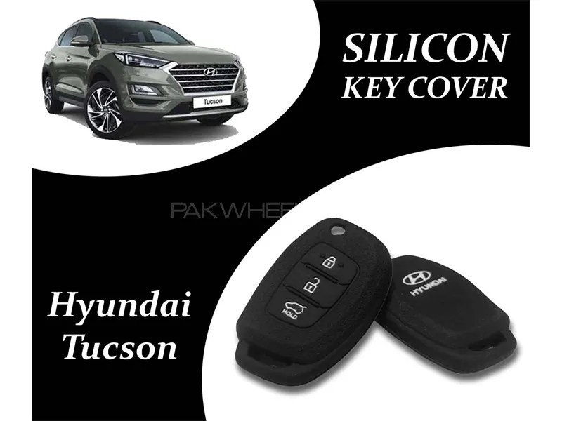 Hyundai Tucson 2020-2023 Key Cover | Silicone | Black | Pack Of 2 Image-1