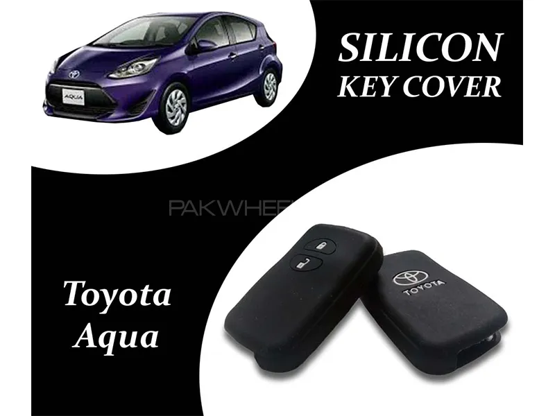 Toyota Aqua Key Cover | Silicone | Black | Pack Of 1 Image-1
