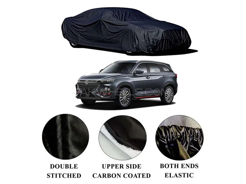 Changan Oshan X7 2022-2023 Polymer Carbon Coated Car Top Cover | Double Stitched | Water Proof Image-1