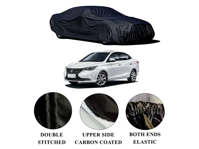 Changan Alsvin 20210-2023 Polymer Carbon Coated Car Top Cover | Double Stitched | Heat Proof | Water