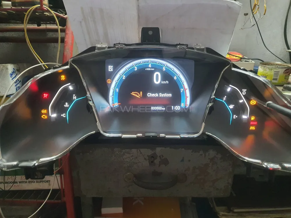 Honda Civic Rs Blue Speedometer Image-1