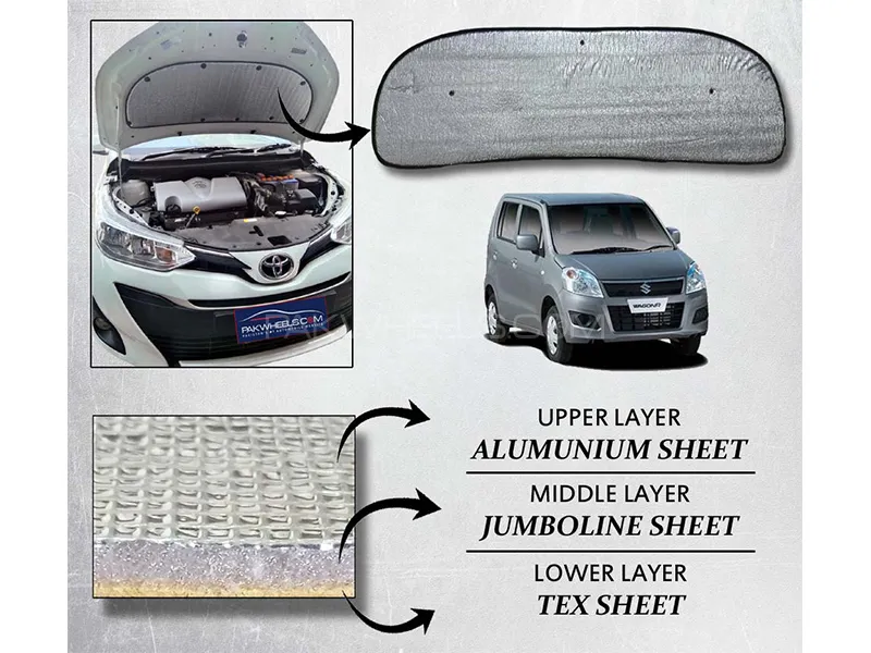 Suzuki Wagon R 2014-2023 Bonnet Insulation Namda | Silver Aluminium | Triple Layer