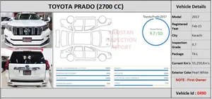 Toyota Prado TX L Package 2.7 2017 for Sale