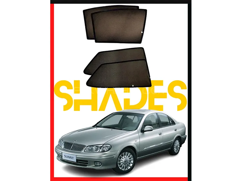 Nissan Sunny 2005-2010 Car Door Window Shades - 4 Pcs  Image-1