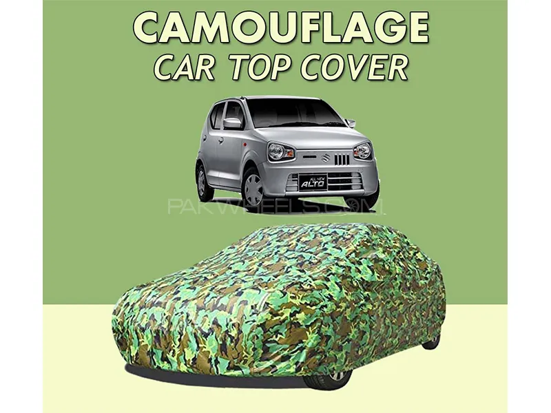 Suzuki Alto 2019-2023 Top Cover | Camouflage Design Parachute | Double Stitched | Dust Proof | Water Image-1