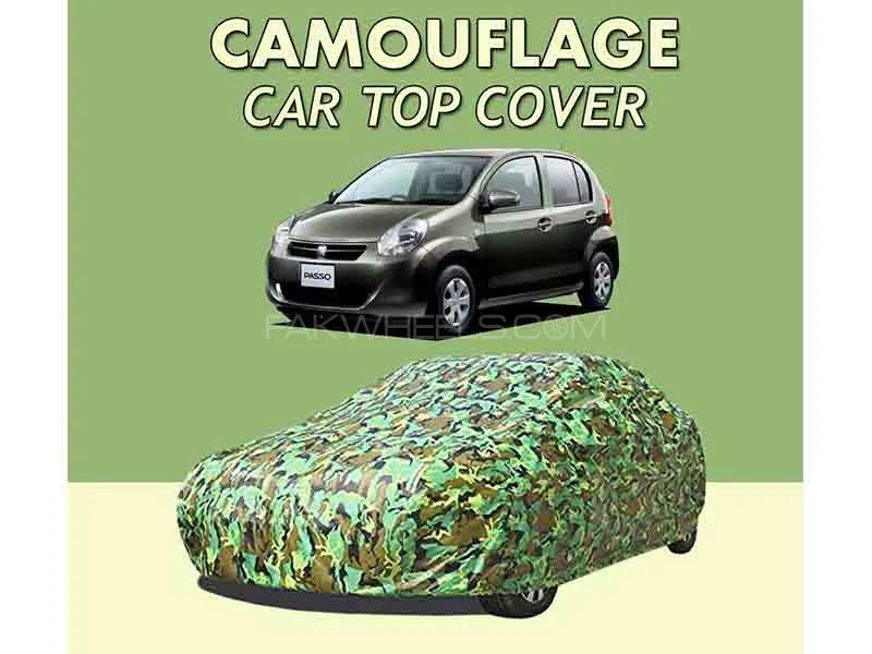 Toyota Passo 2010-2023 Top Cover| Camouflage Design Parachute | Double Stitched | Water Proof Image-1