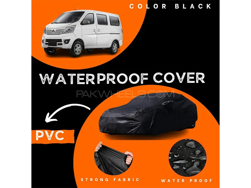 Changan Karvaan 2018-2023 Polymer Coated Top Cover | Waterproof | Double Stitched | Black  Image-1