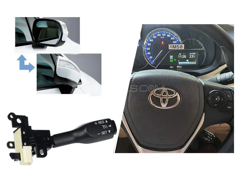 Toyota Yaris A One Bundle Auto Retract Side Mirror Kit with Cruise Control 