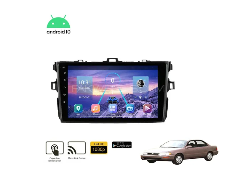 Toyota Corolla Indus 2002-2008 Android Screen Panel IPS Display 9 inch - 2 GB Ram/32 GB Rom Image-1