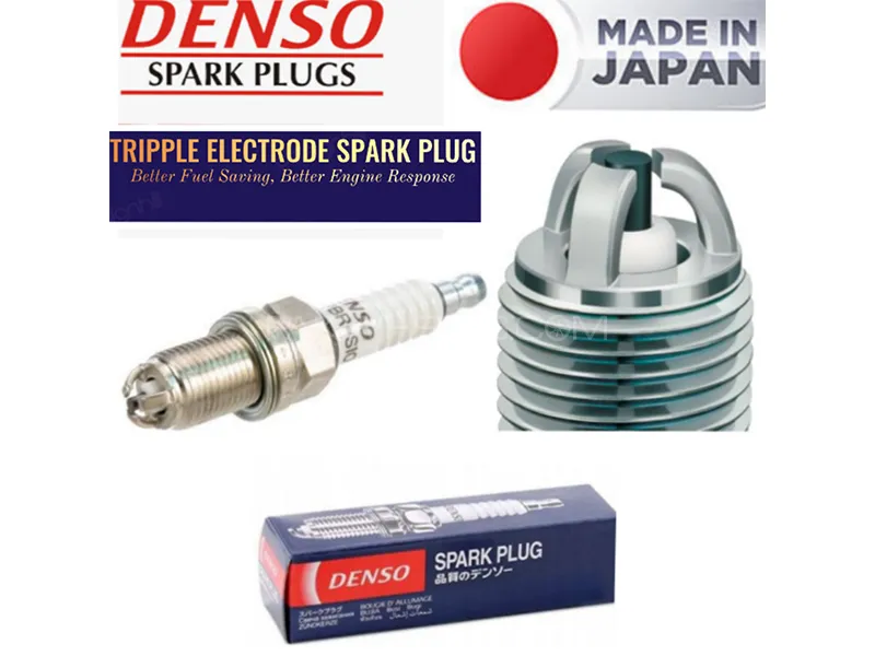 Suzuki Cultus EFi 2007-2017 Denso Triple Electrode Spark Plug - 4 Pcs Image-1