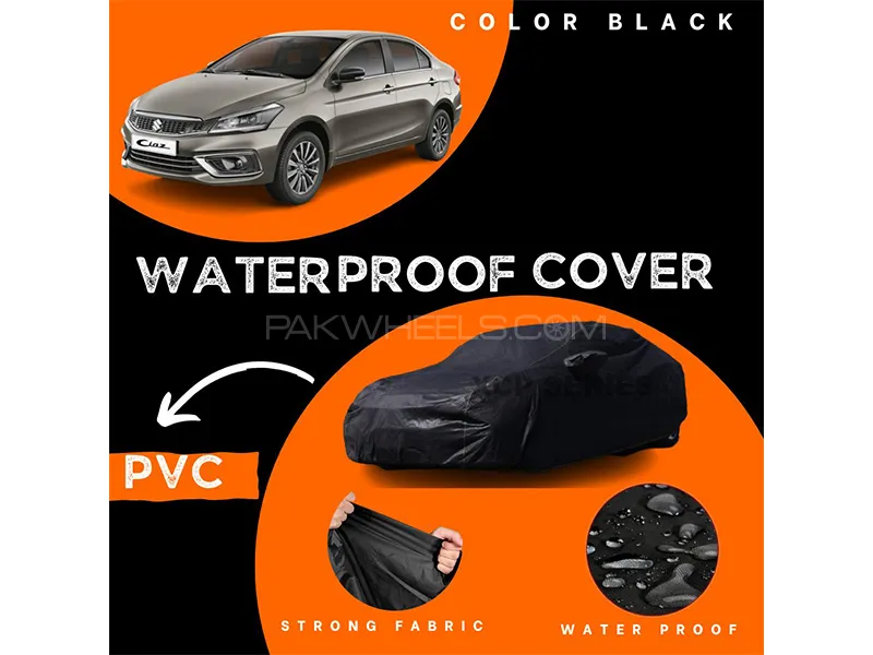 Suzuki Ciaz 2017-2020 Polymer Coated Top Cover | Waterproof | Double Stitched | Black  Image-1